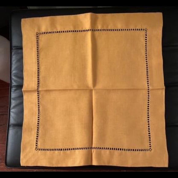 1 set Hemp Hemstitch dinner napkins(6 per set)exclusive Williams Sonoma - Picture 4 of 7